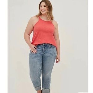 Torrid Coral sleeveless high neck tank size 2
